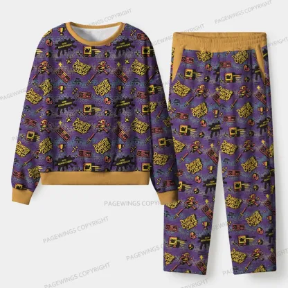 Pagewings Sci-Fi Book Lover Unisex Flannel Pajama Set