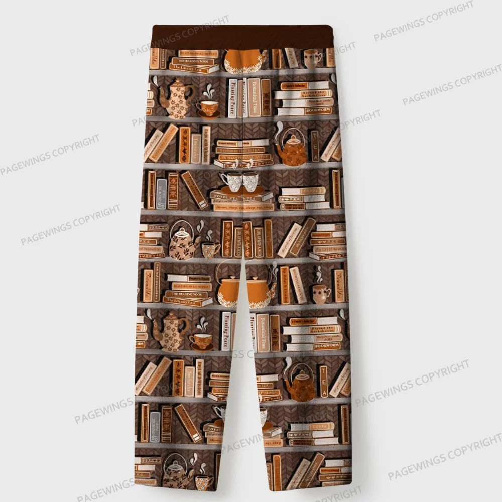 Pagewings Rather Give Me A Cuppa Unisex Flannel Pajama Set