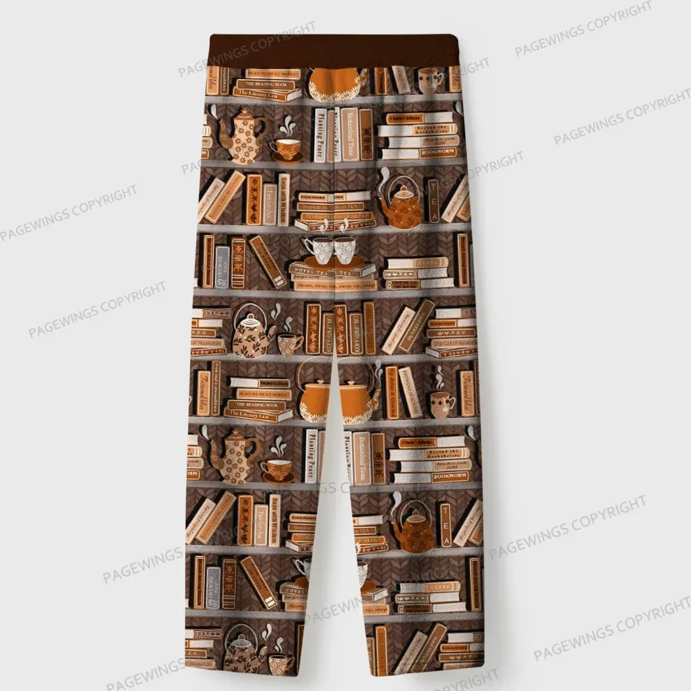 Pagewings Rather Give Me A Cuppa Unisex Flannel Pajama Set