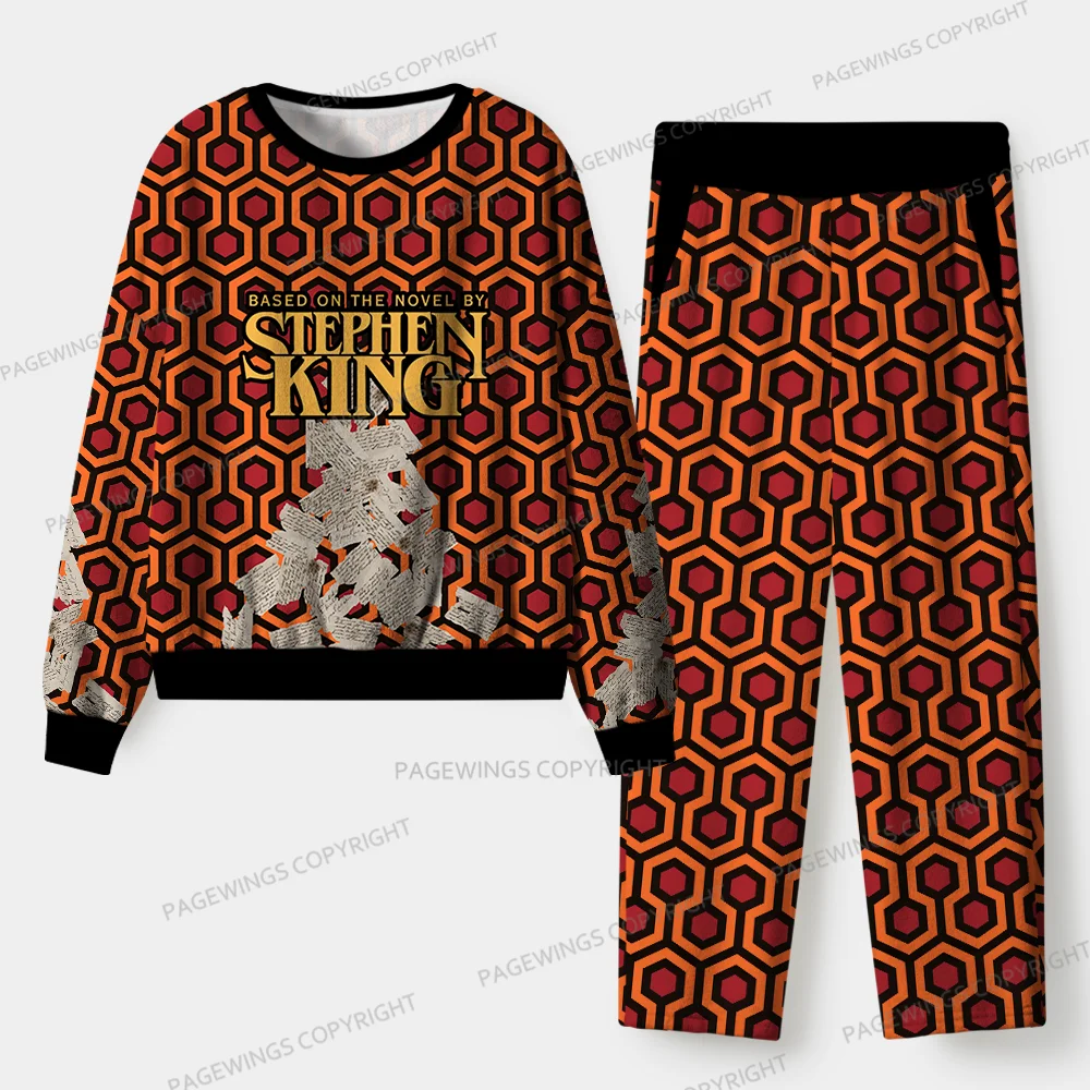 Pagewings Horror Novel Writer Unisex Flannel Pajama Set