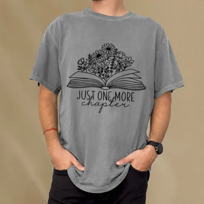 Pagewings Just One More Chapter Unisex Washed T-shirt