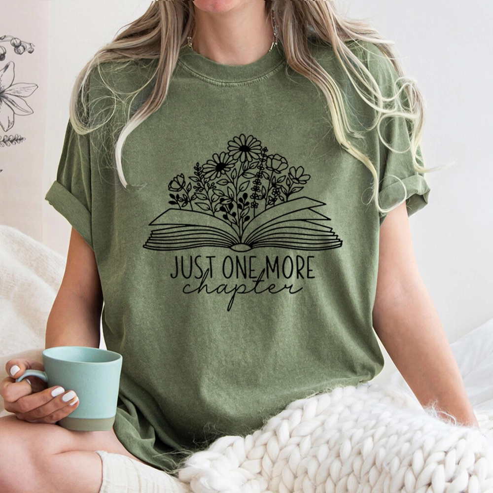 Pagewings Just One More Chapter Unisex Washed T-shirt