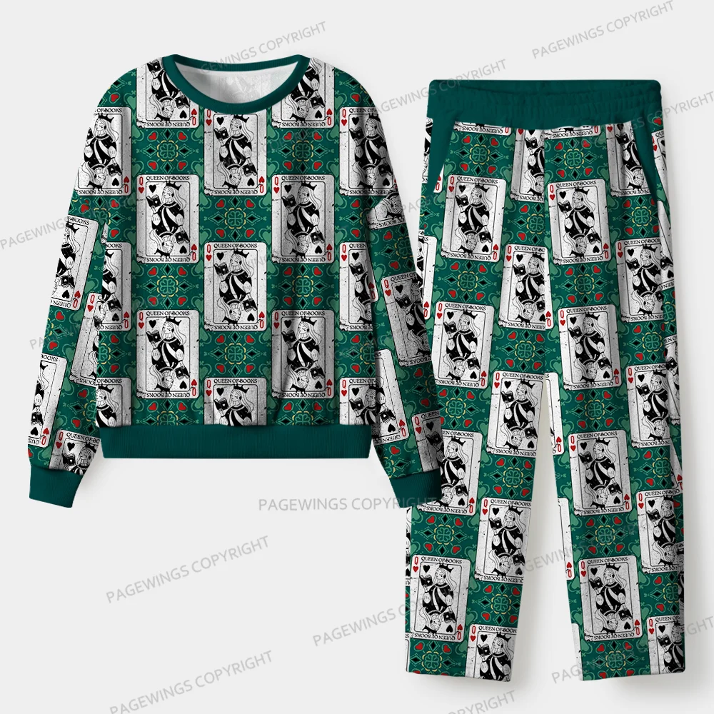 Pagewings Queen Of Books Unisex Flannel Pajama Set