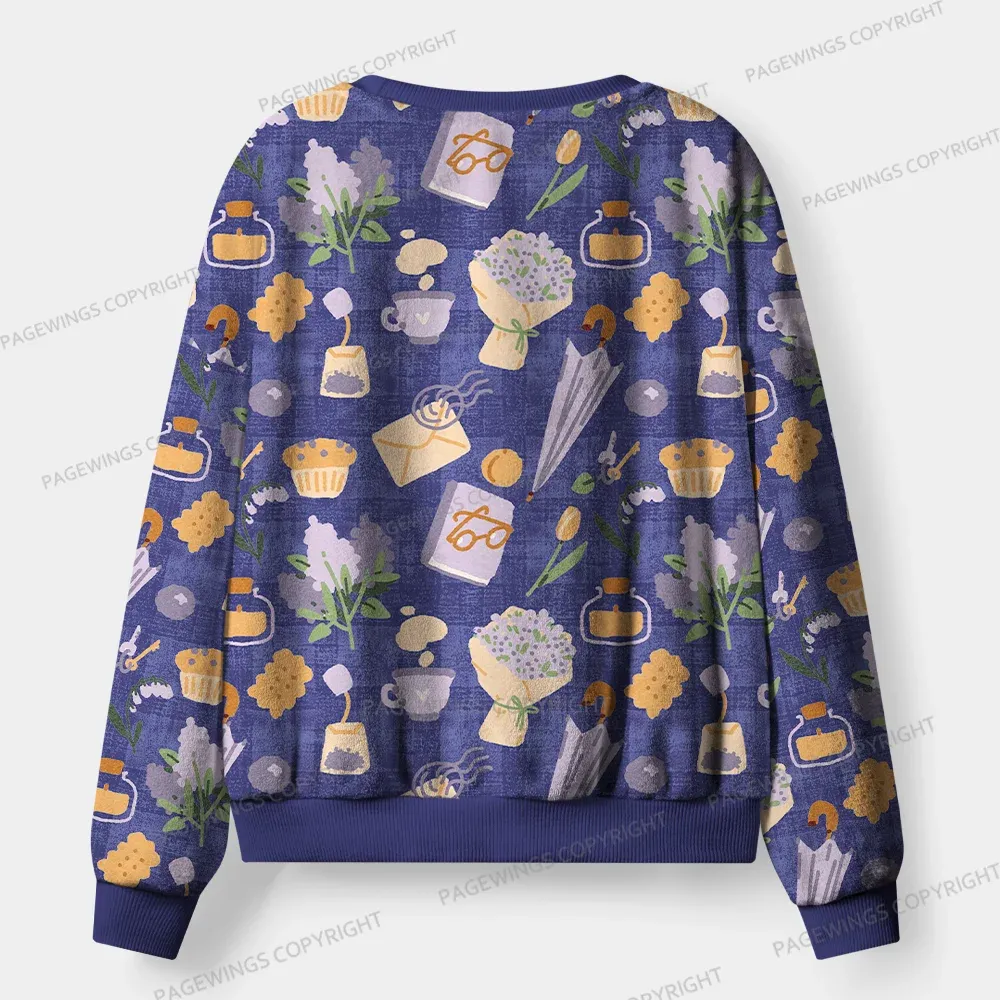 Pagewings Cozy Reading Unisex Flannel Pajama Set