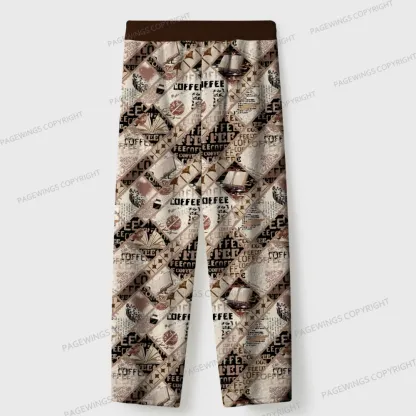 Pagewings Coffee And Books Unisex Flannel Pajama Set