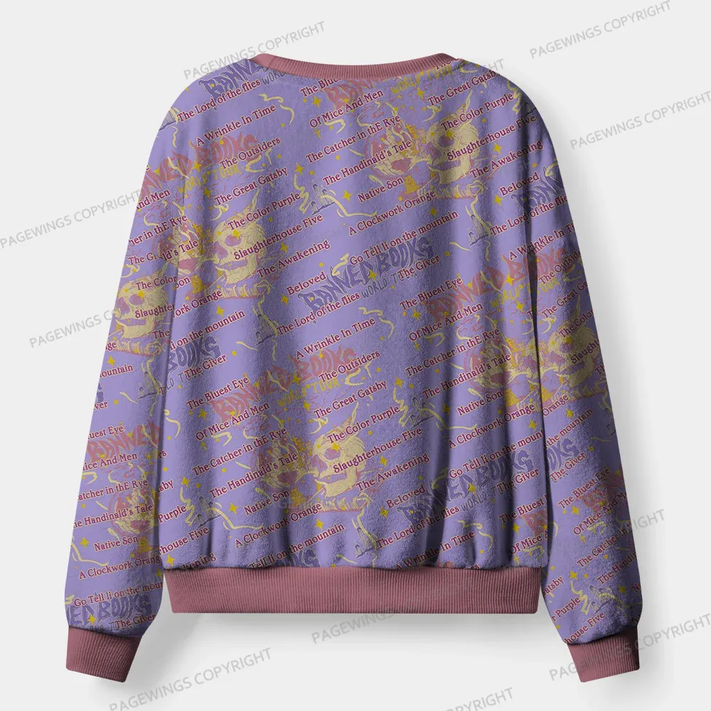 Pagewings Banned Books Unisex Flannel Pajama Set