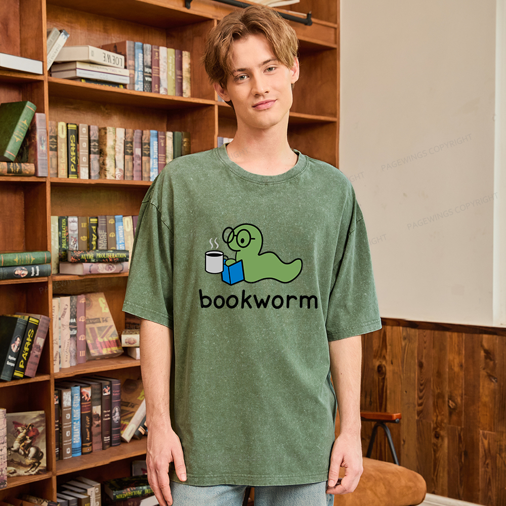 Pagewings Bookworm Unisex Washed T-shirt