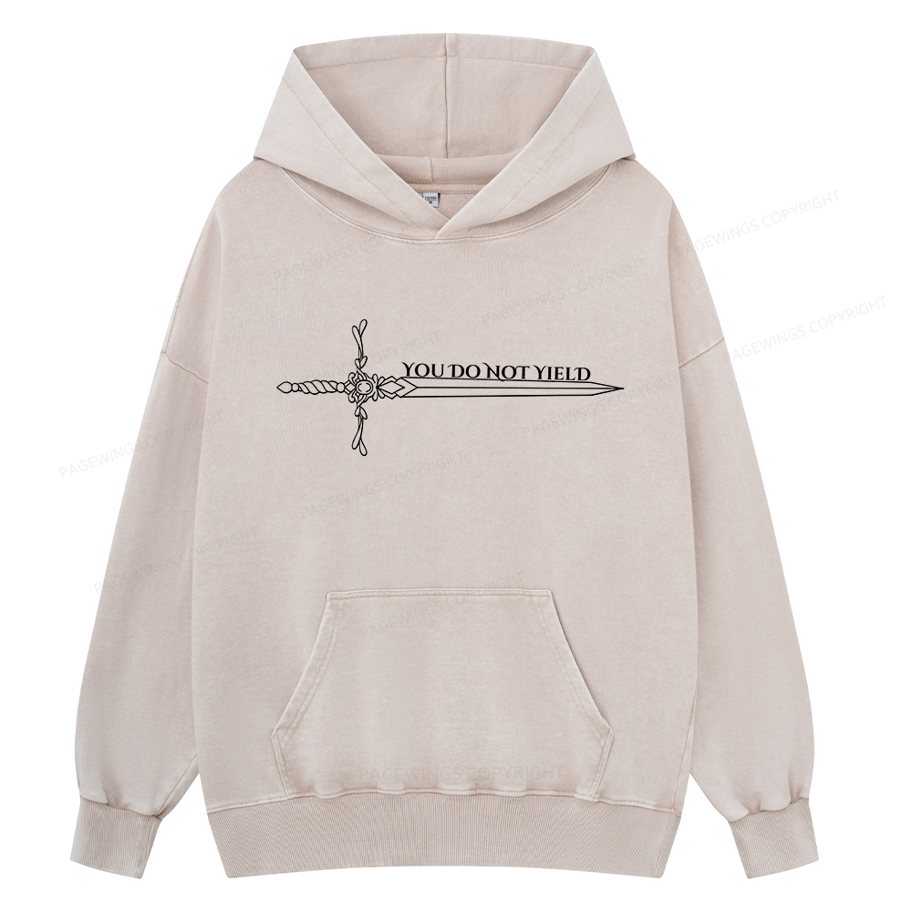 Pagewings You Do Not Yield Unisex Washed Hoodie