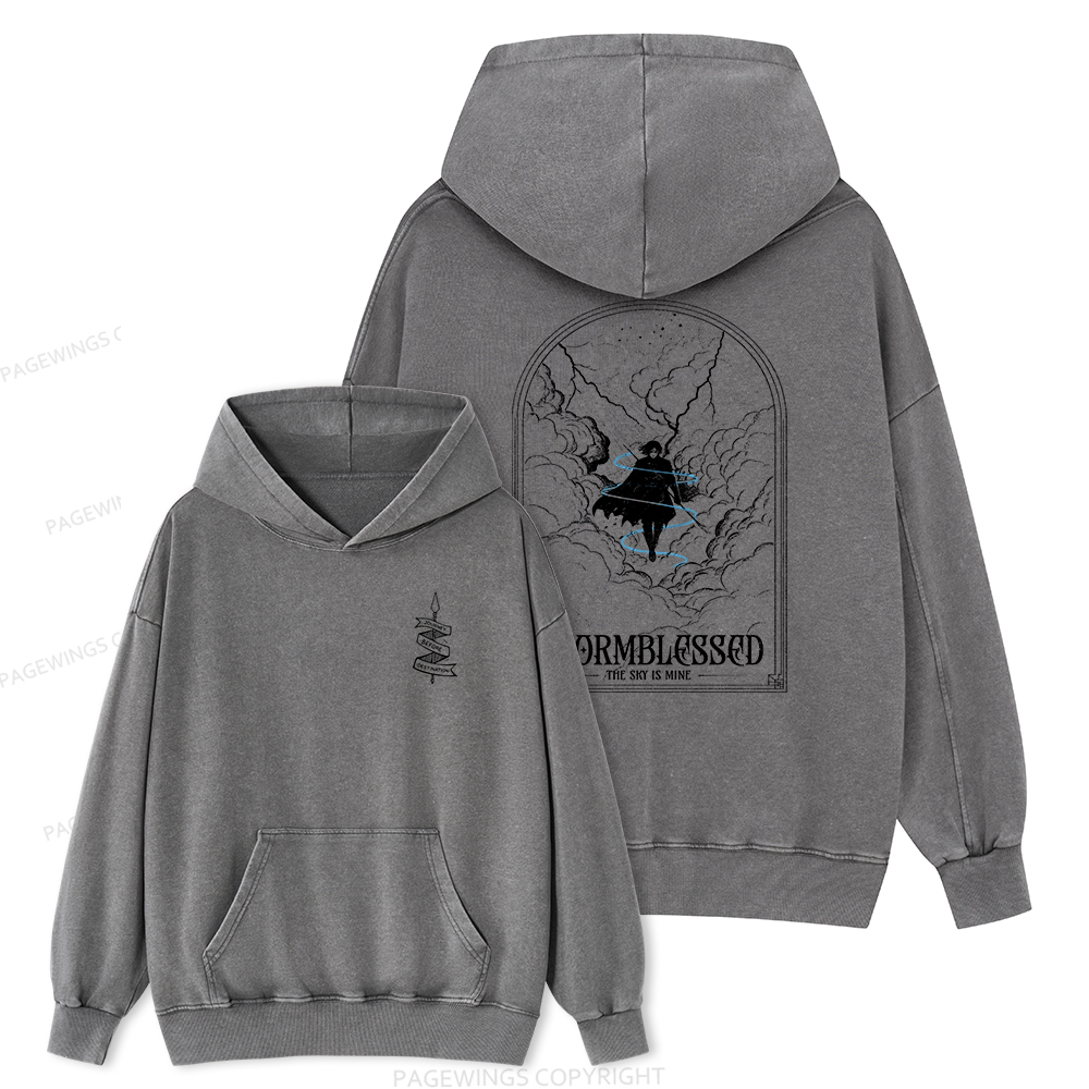 Pagewings Stormblessed Unisex Washed Hoodie
