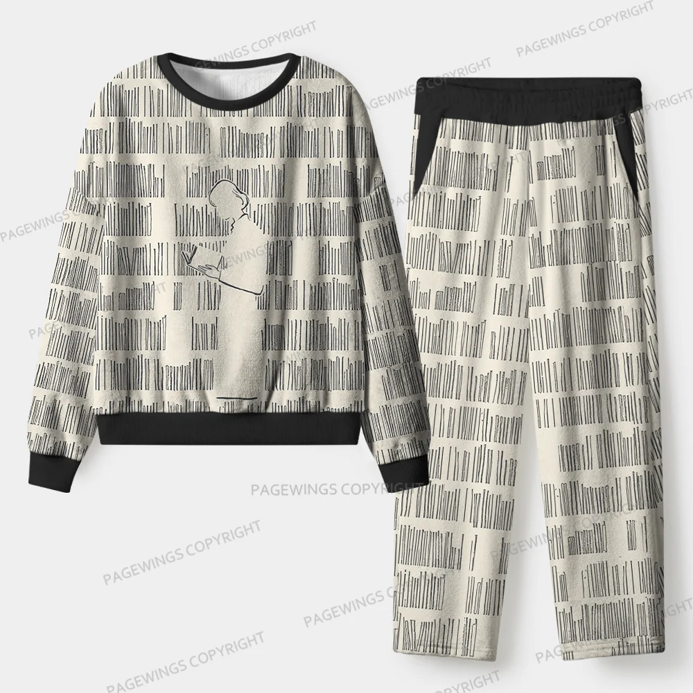 Pagewings Just A Girl Who Love Reading Unisex Flannel Pajama Set