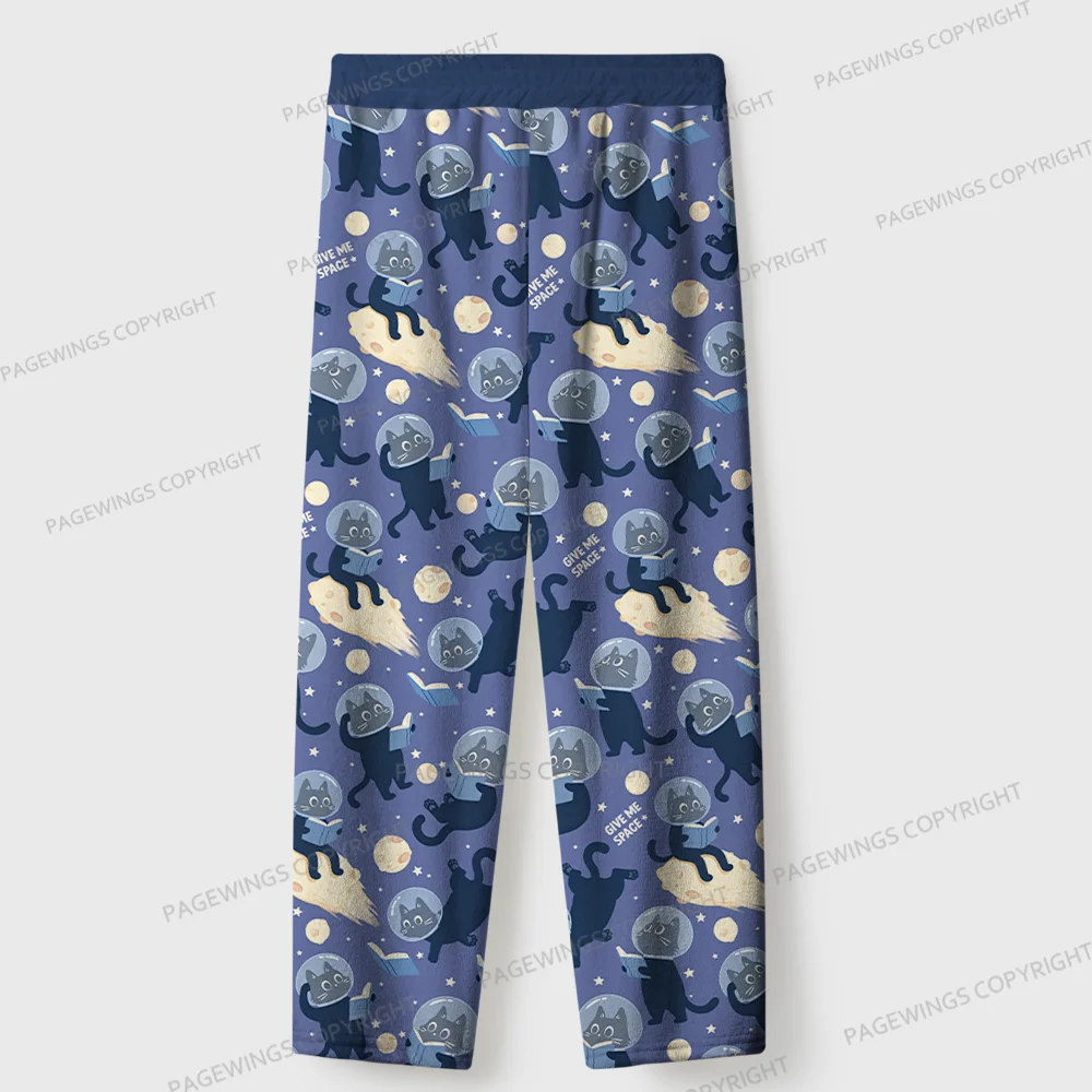 Pagewings Give Me Space Unisex Flannel Pajama Set