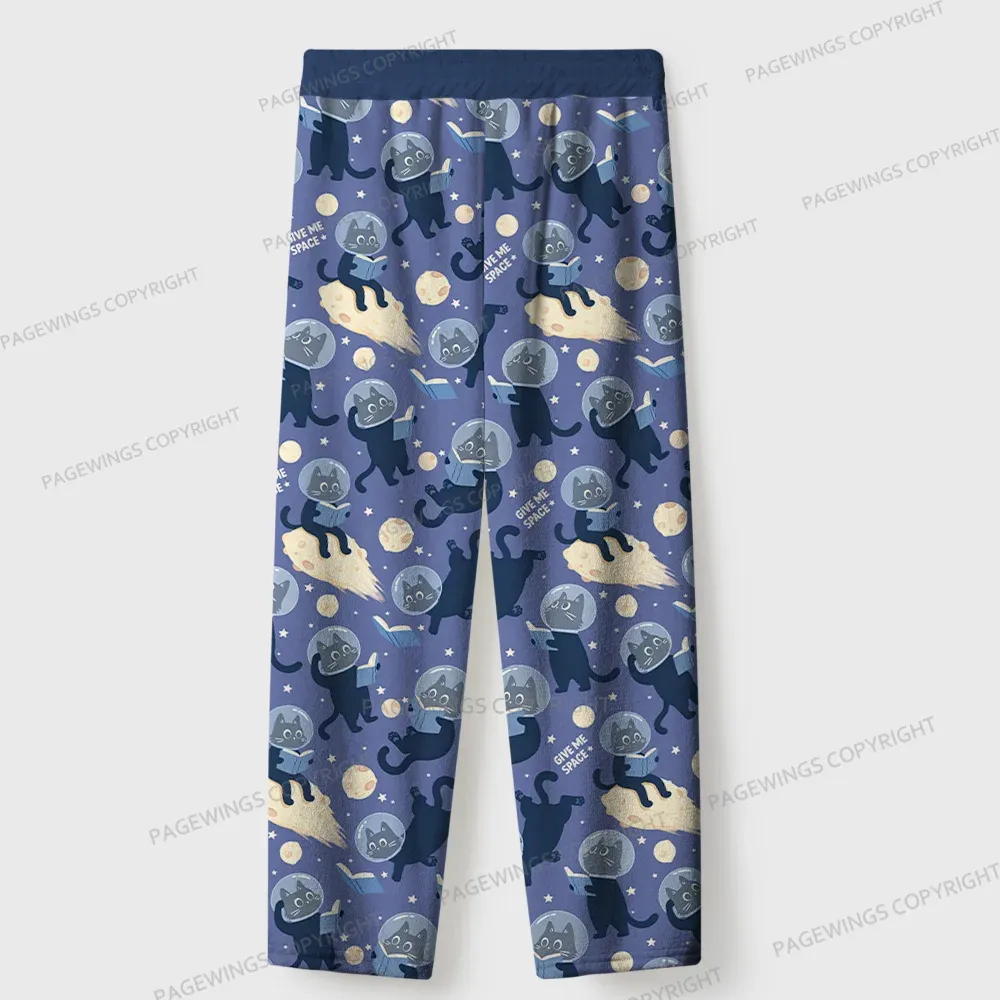 Pagewings Give Me Space Unisex Flannel Pajama Set