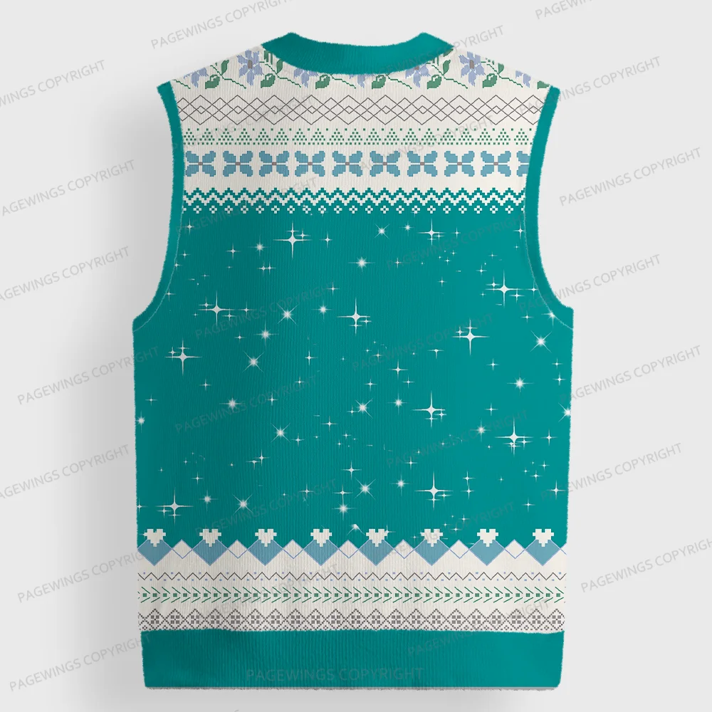 Pagewings You Had Me At Trigger Warnings Unisex V-Neck Ugly Knit Vest