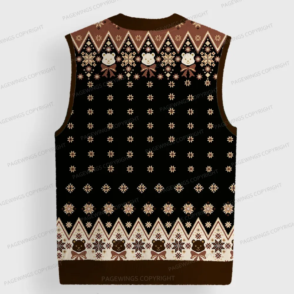 Pagewings Protect Public Education Unisex V-Neck Ugly Knit Vest