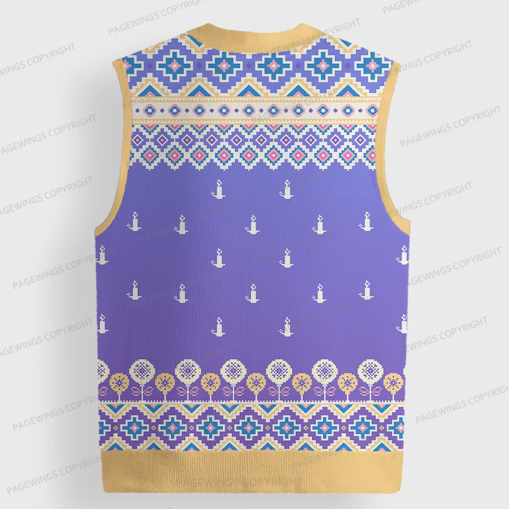 Pagewings Join The Midnight Readers Society Unisex V-Neck Ugly Knit Vest