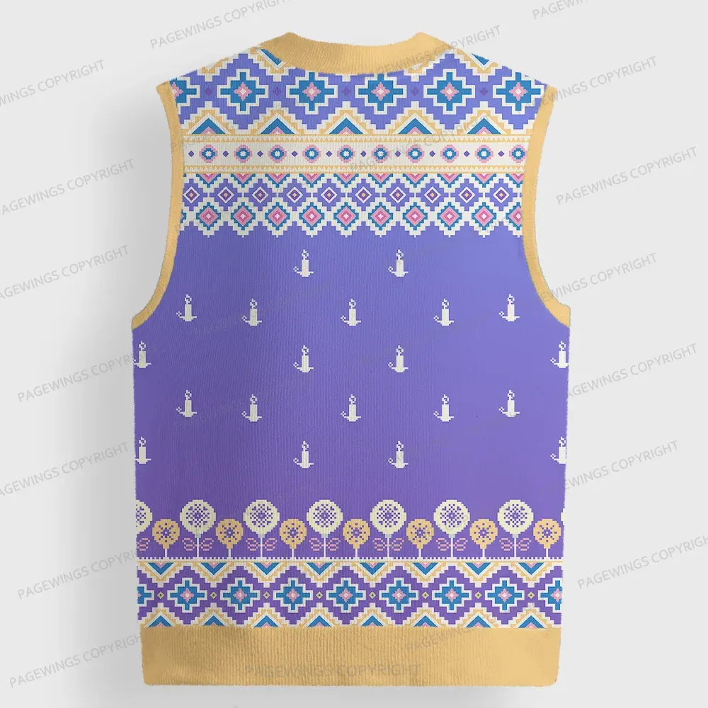 Pagewings Join The Midnight Readers Society Unisex V-Neck Ugly Knit Vest