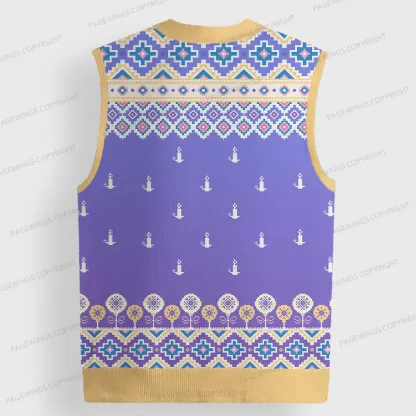 Pagewings Join The Midnight Readers Society Unisex V-Neck Ugly Knit Vest