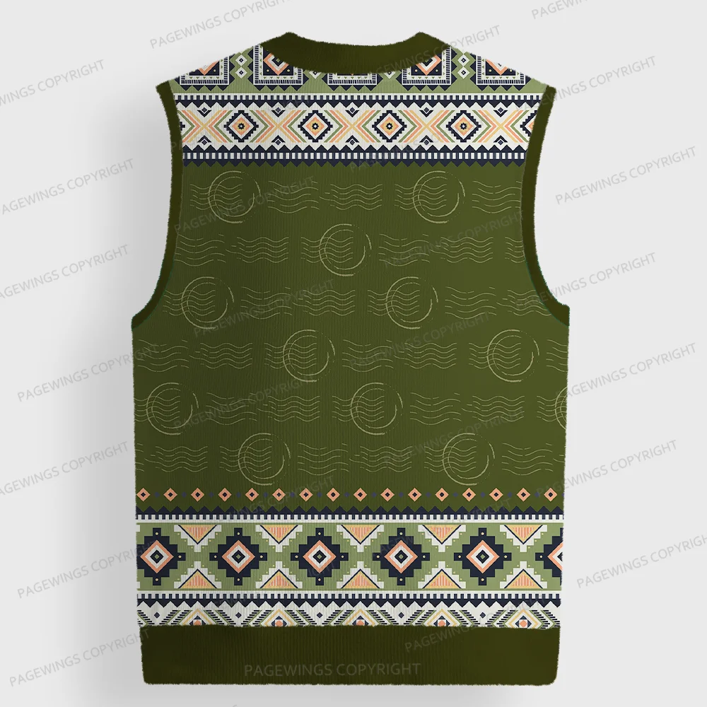 Pagewings To Whatever End Unisex V-Neck Ugly Knit Vest