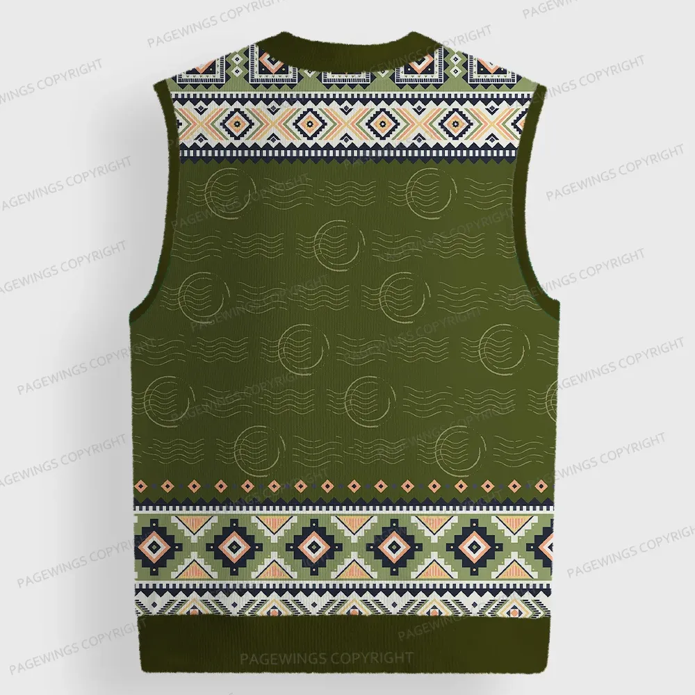 Pagewings To Whatever End Unisex V-Neck Ugly Knit Vest