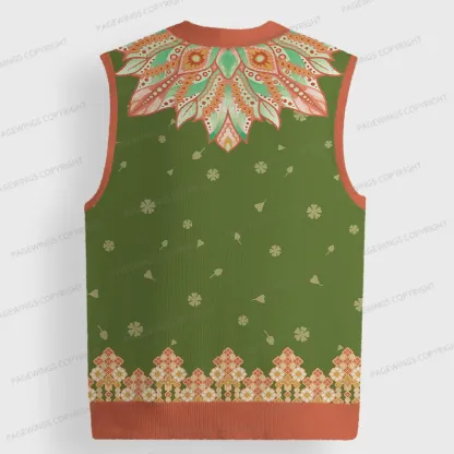 Pagewings Skeleton Reading Unisex V-Neck Ugly Knit Vest