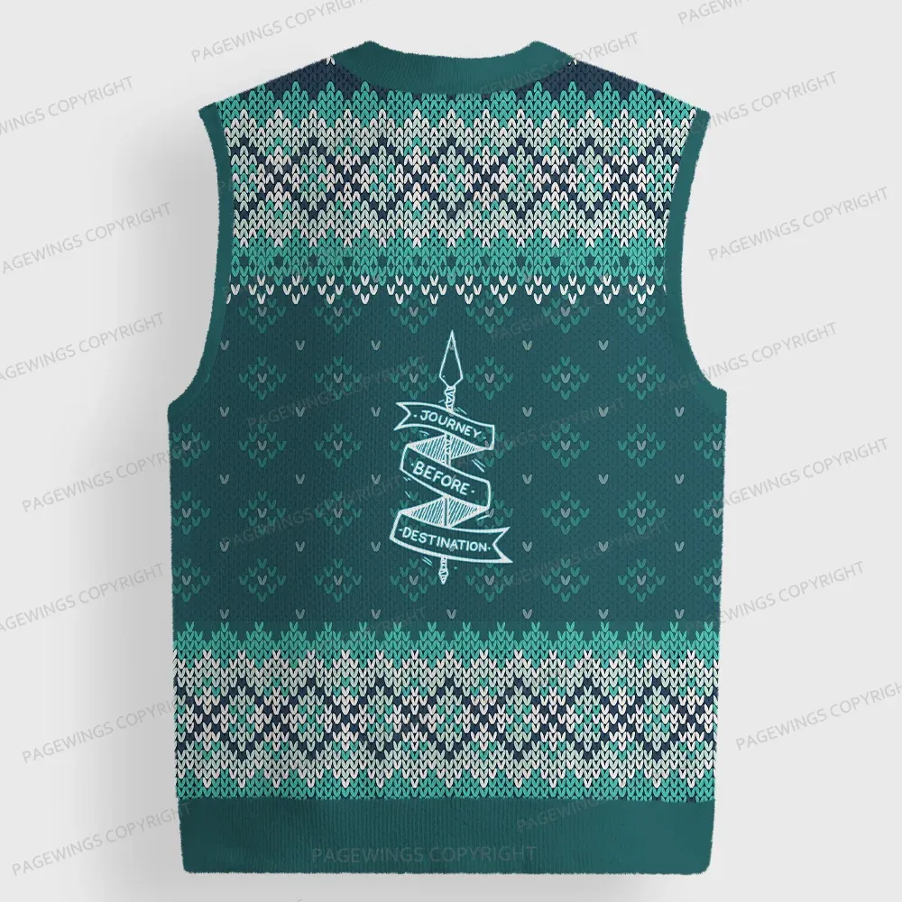 Pagewings Stormblessed Unisex V-Neck Ugly Knit Vest