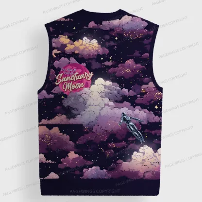 Pagewings The Rise And Fall Of Sanctuary Moon Unisex V-Neck Ugly Knit Vest