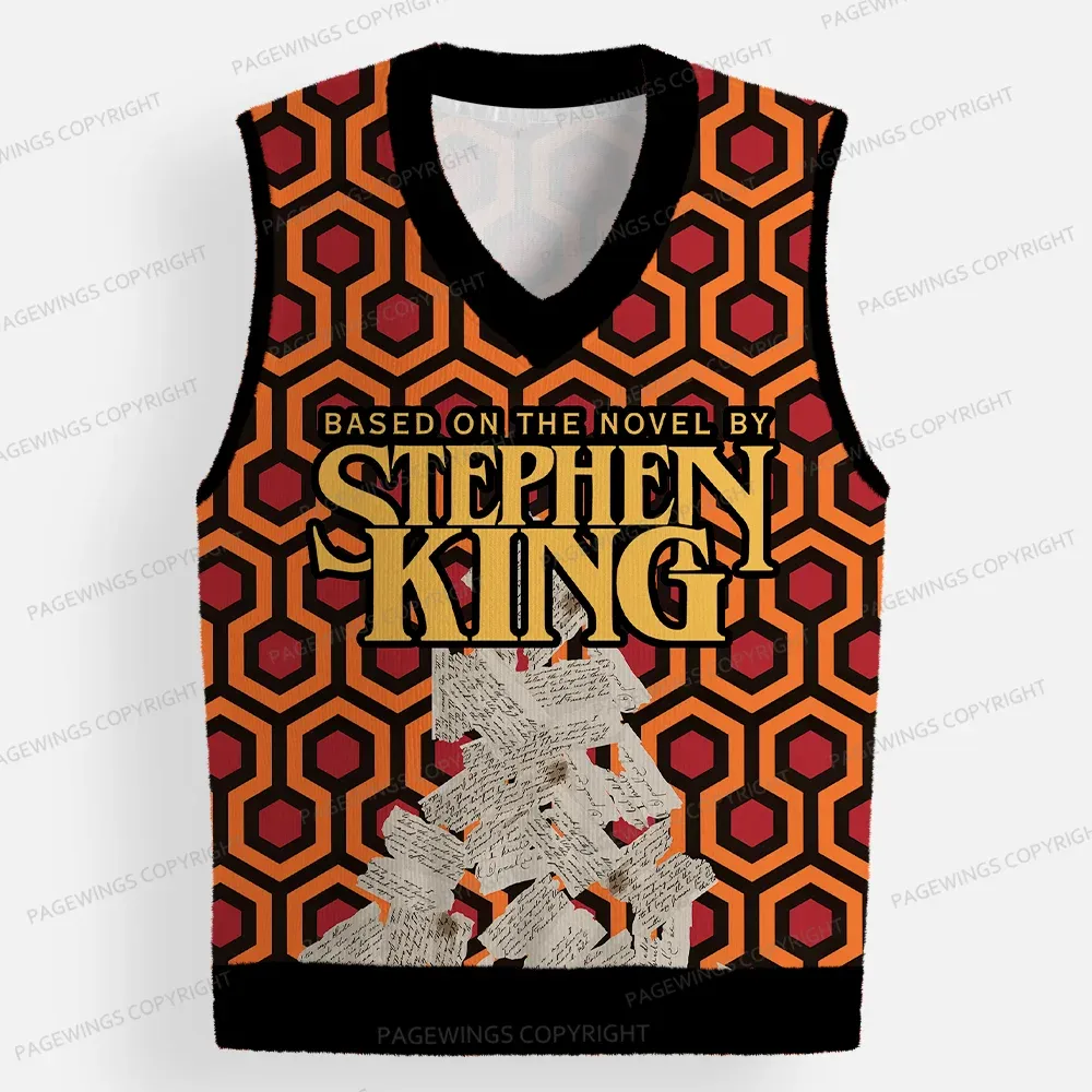 Pagewings Horror Novel Writer Unisex V-Neck Ugly Knit Vest