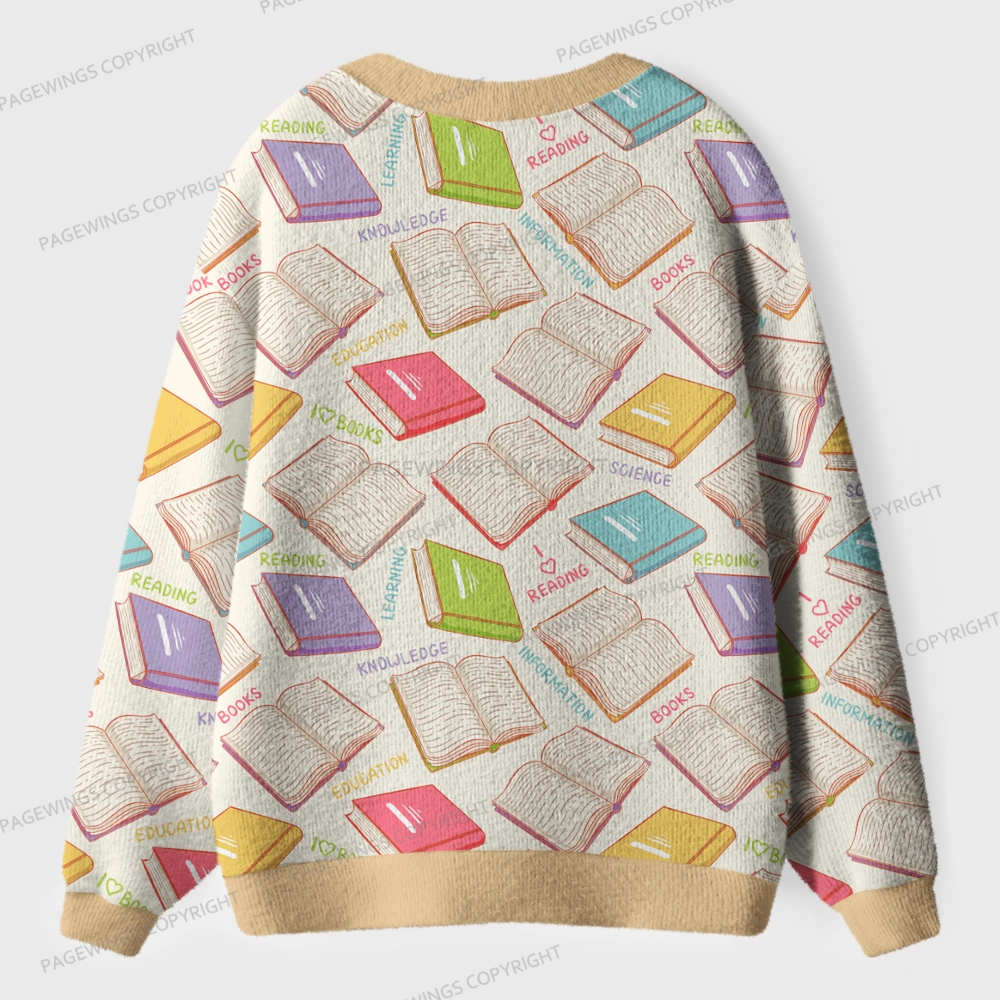 Pagewings Books Unisex Ugly Cardigan Sweaters