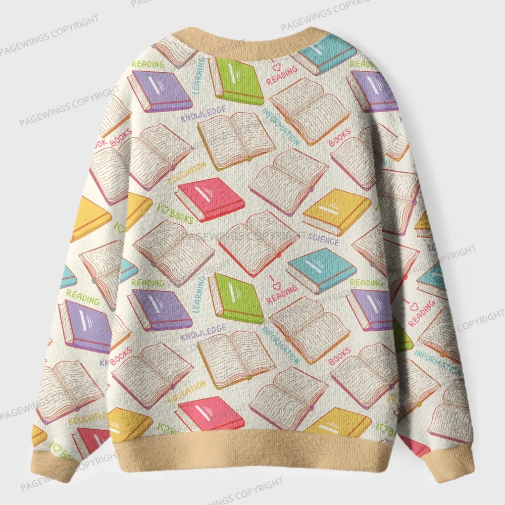 Pagewings Books Unisex Ugly Cardigan Sweaters