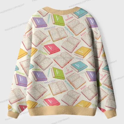 Pagewings Books Unisex Ugly Cardigan Sweaters