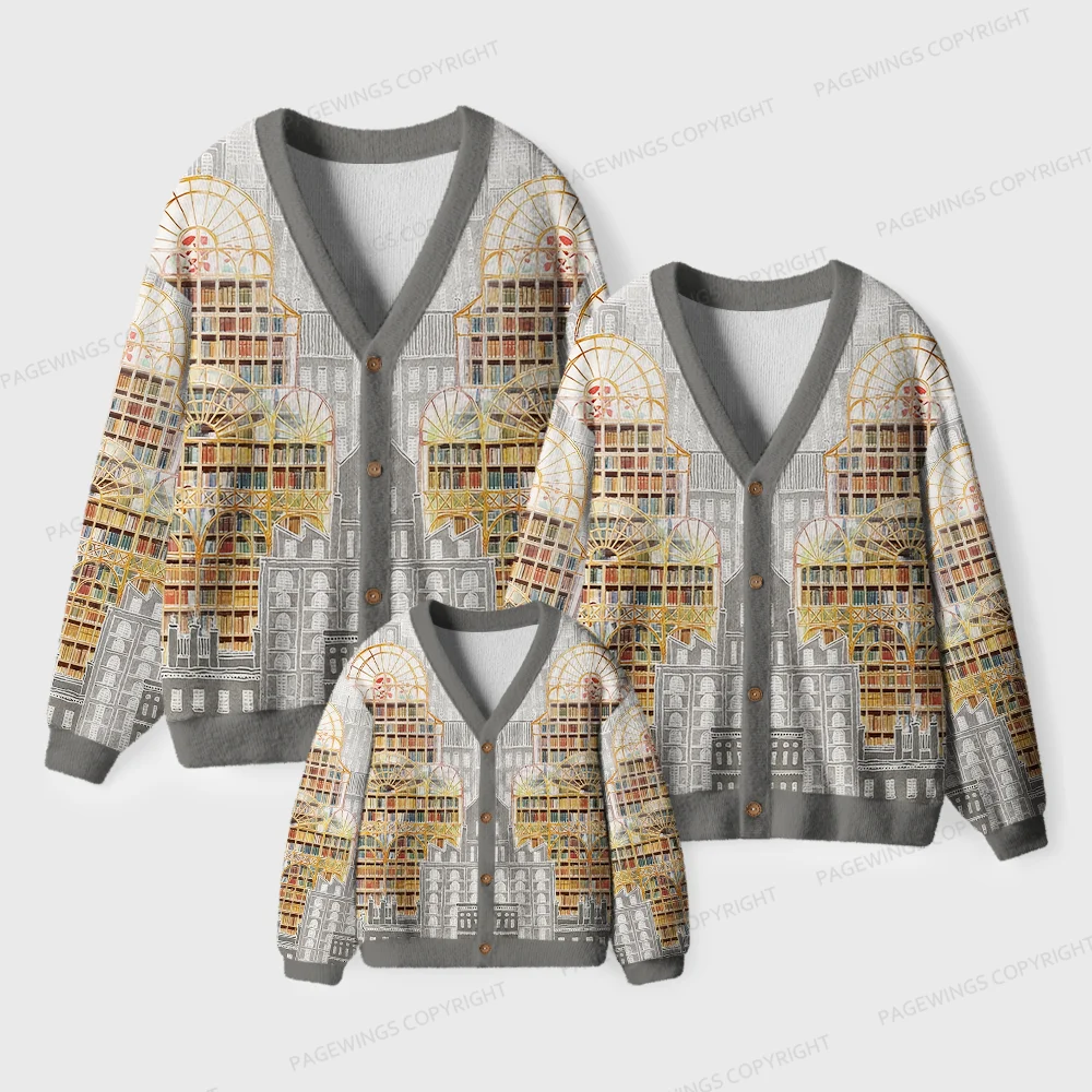 Pagewings Library  Unisex Ugly Cardigan Sweaters