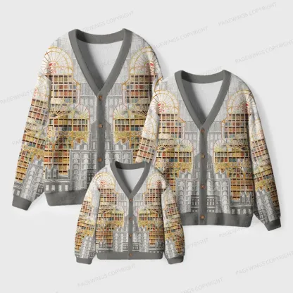 Pagewings Library  Unisex Ugly Cardigan Sweaters