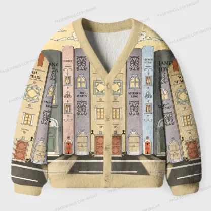 Pagewings Literary Women Unisex Ugly Cardigan Sweaters