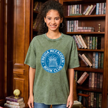 Pagewings Freida McFadden Book Club Unisex Washed T-shirt