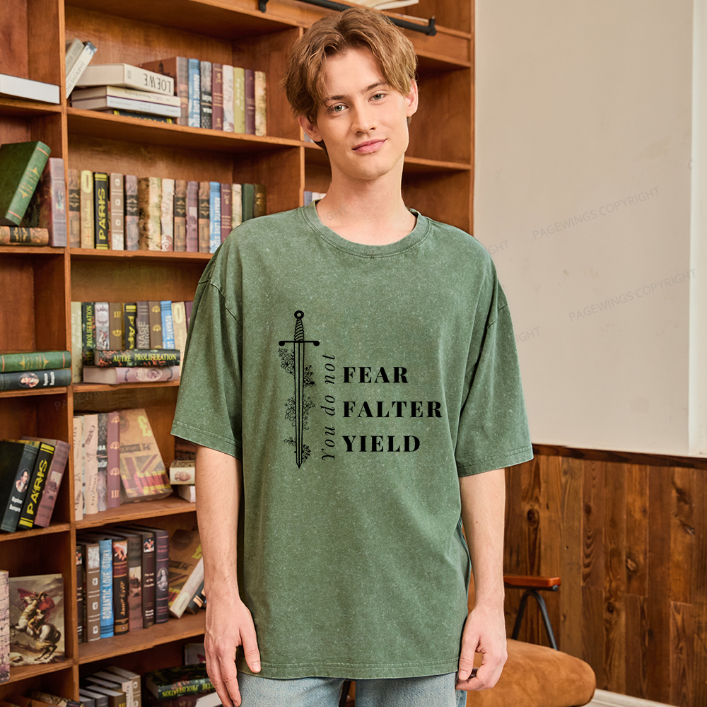Pagewings You Do Not Yield Unisex Washed T-shirt