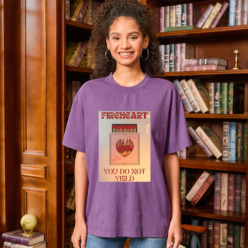 Pagewings Fireheart Unisex Washed T-shirt