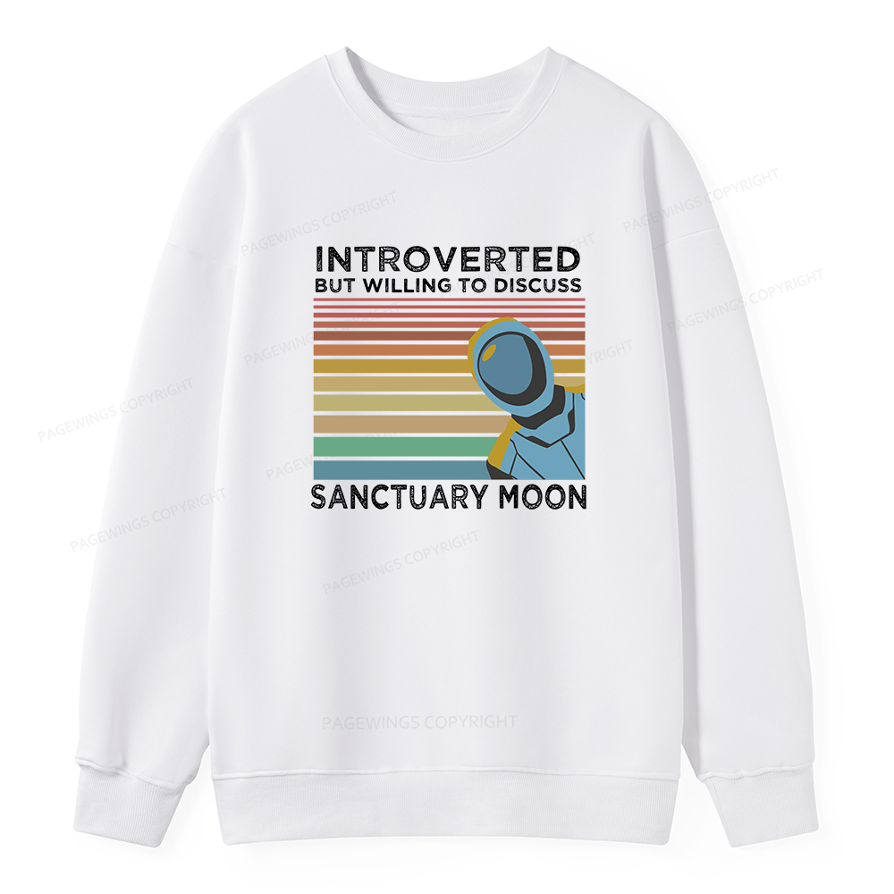Pagewings Introverted But Willing to Discuss Sanctuary Moon Unisex Classic Sweatshirt