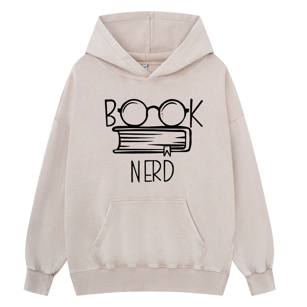 Pagewings Book Nerd Unisex Washed Hoodie