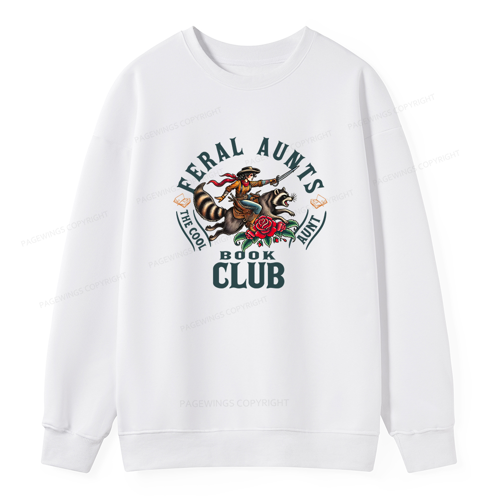 Pagewings Feral Aunt Social Book Club Unisex Classic Sweatshirt