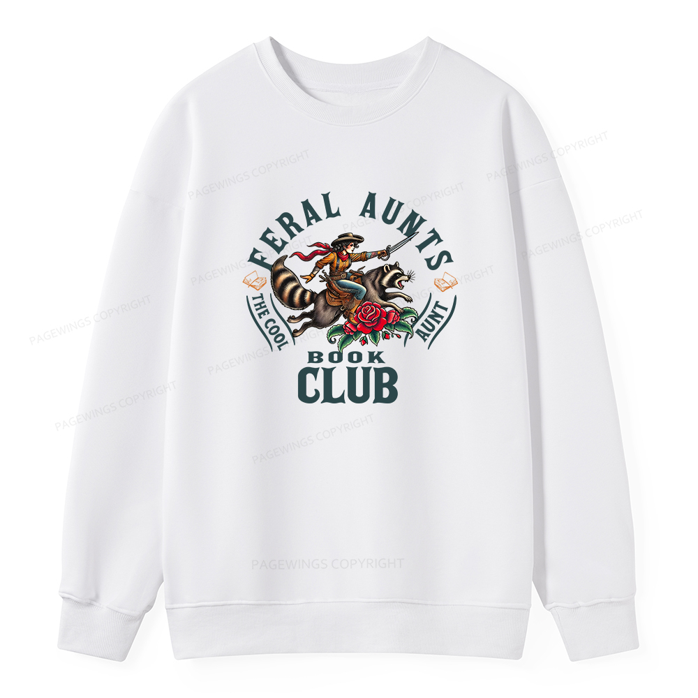Pagewings Feral Aunt Social Book Club Unisex Classic Sweatshirt
