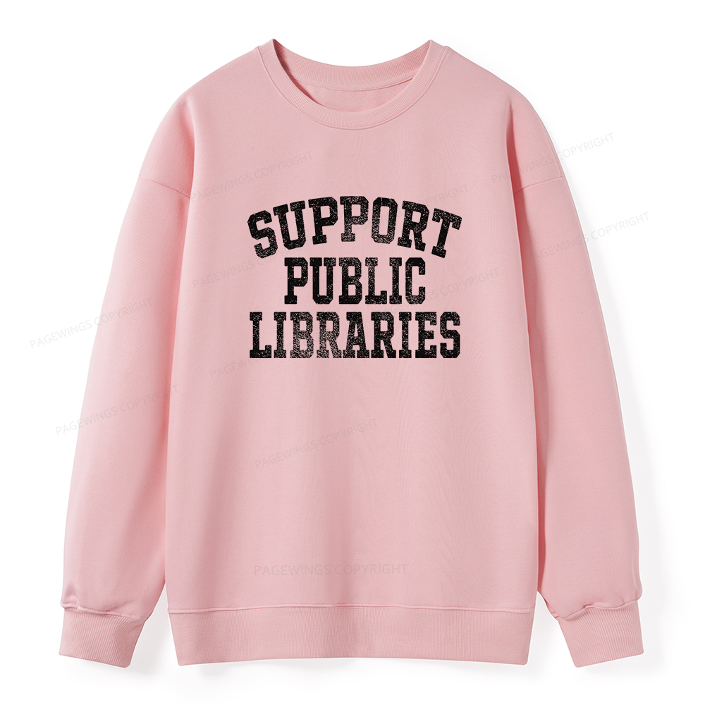 Pagewings Support Public Libraries Unisex Classic Sweatshirt