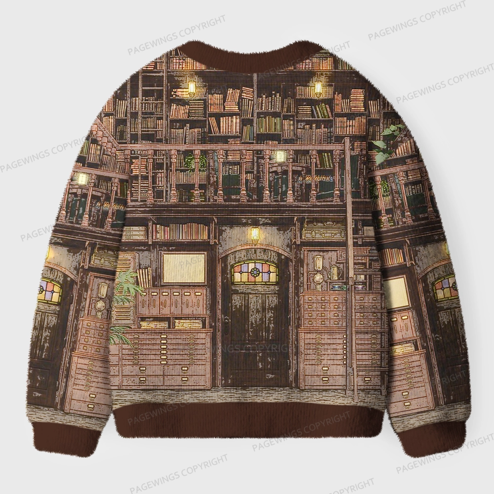 Pagewings Library Unisex Ugly Cardigan Sweaters