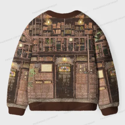 Pagewings Library Unisex Ugly Cardigan Sweaters