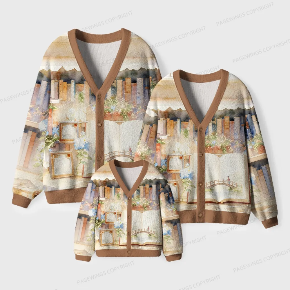 Pagewings Books Unisex Ugly Cardigan Sweaters
