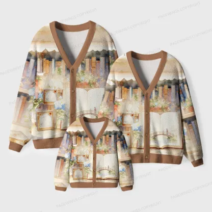 Pagewings Books Unisex Ugly Cardigan Sweaters