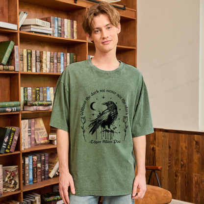 Pagewings Without The Dark We Never See The Stars Unisex Washed T-shirt