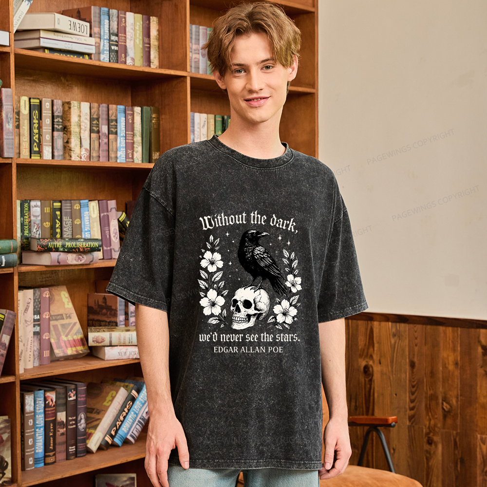 Pagewings Without The Dark Unisex Washed T-shirt