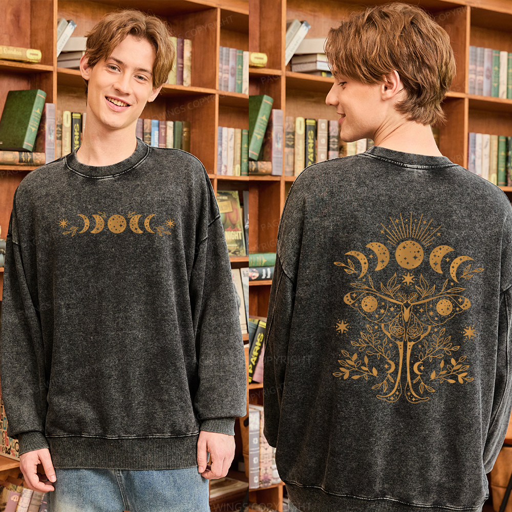 Pagewings Fantasy Book Lover Unisex Washed Sweatshirt