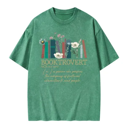 Pagewings Booktrovert Unisex Washed T-shirt