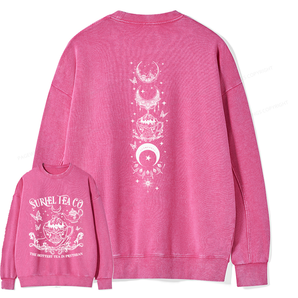 Pagewings Suriel Tea Co Unisex Washed Sweatshirt